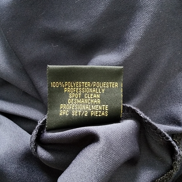 Ignite Evenings Size 6 Navy Beaded Gown Pleated V-Neck Formal Dress - Picture 9 of 9